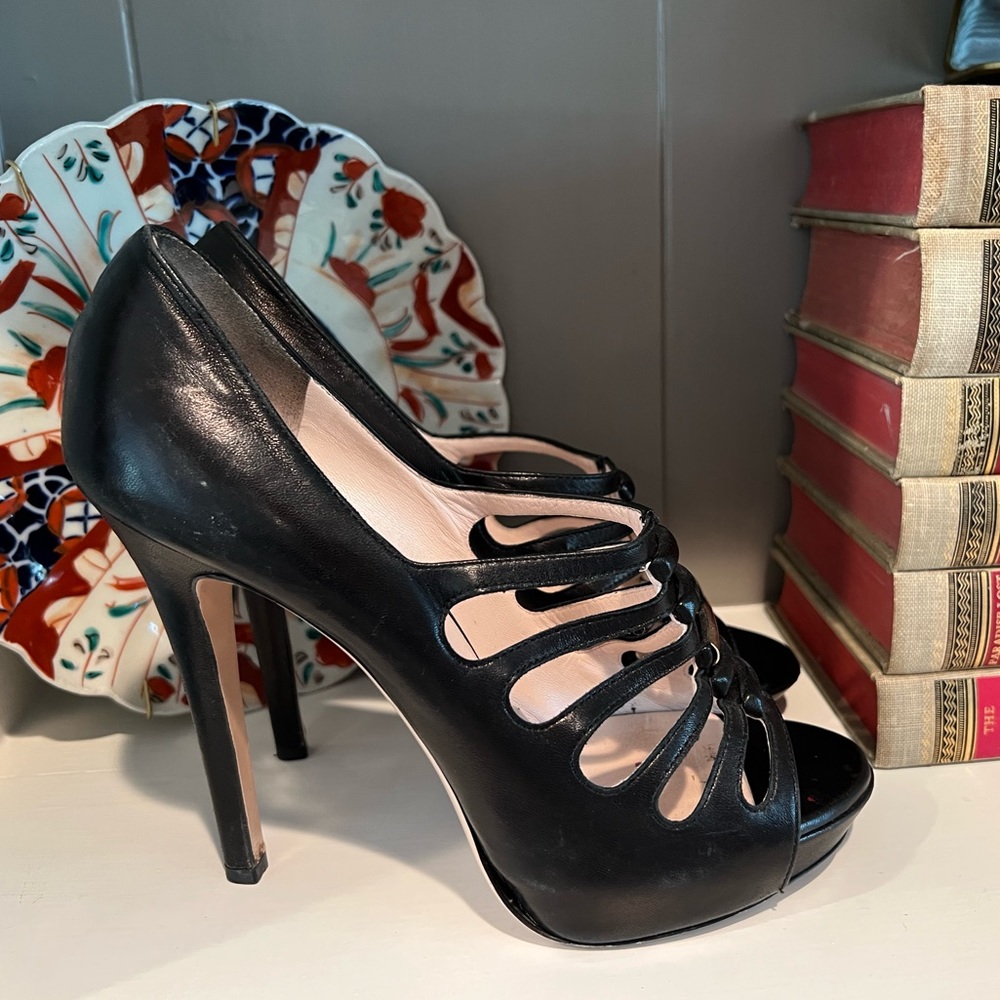 Authentic Versace Genuine Leather Stilettos - Picture 2 of 4
